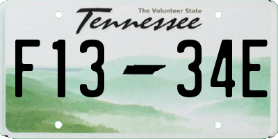 TN license plate F1334E