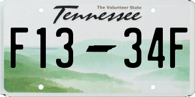 TN license plate F1334F