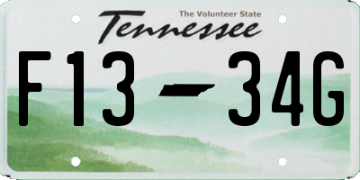 TN license plate F1334G