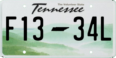 TN license plate F1334L