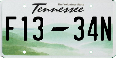 TN license plate F1334N
