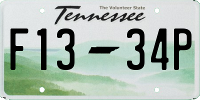 TN license plate F1334P