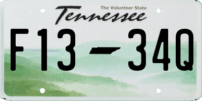 TN license plate F1334Q