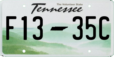 TN license plate F1335C