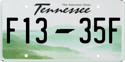 TN license plate F1335F