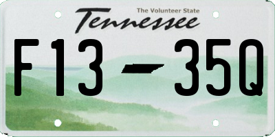 TN license plate F1335Q
