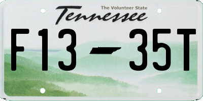 TN license plate F1335T