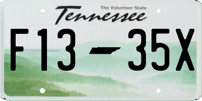 TN license plate F1335X