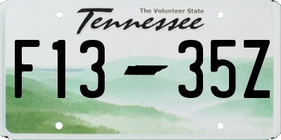 TN license plate F1335Z
