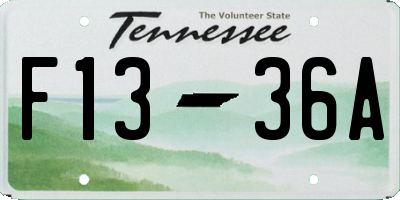 TN license plate F1336A