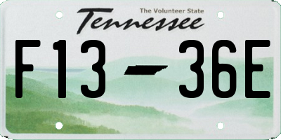 TN license plate F1336E