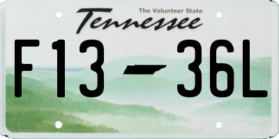 TN license plate F1336L