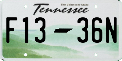 TN license plate F1336N