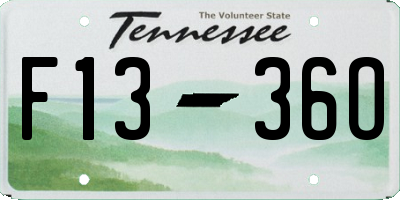 TN license plate F1336O
