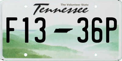 TN license plate F1336P