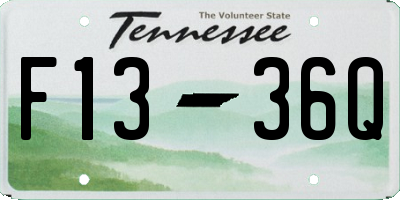 TN license plate F1336Q
