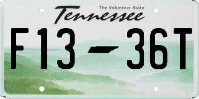 TN license plate F1336T