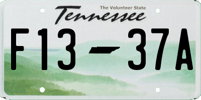 TN license plate F1337A