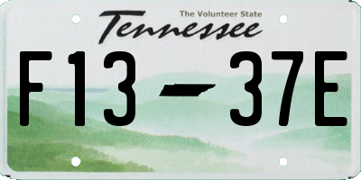 TN license plate F1337E