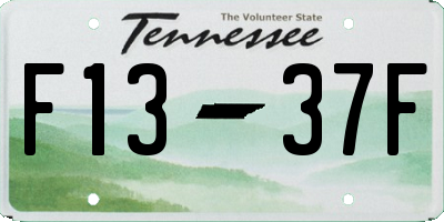 TN license plate F1337F