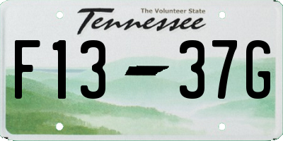 TN license plate F1337G