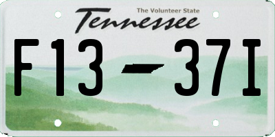 TN license plate F1337I
