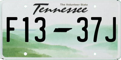 TN license plate F1337J