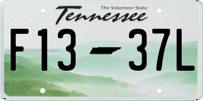 TN license plate F1337L