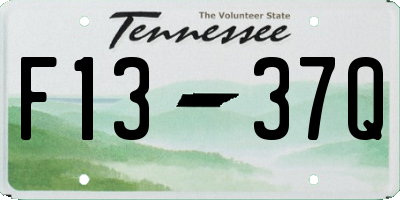 TN license plate F1337Q