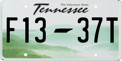TN license plate F1337T