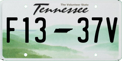 TN license plate F1337V