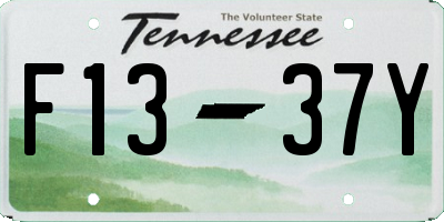 TN license plate F1337Y