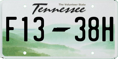 TN license plate F1338H