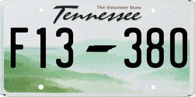 TN license plate F1338O