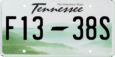 TN license plate F1338S