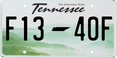 TN license plate F1340F