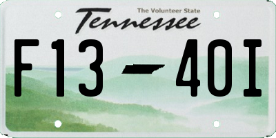 TN license plate F1340I