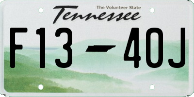 TN license plate F1340J