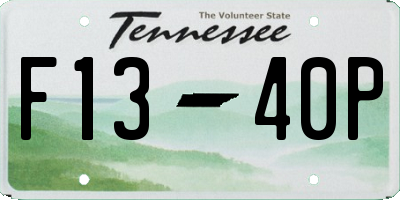 TN license plate F1340P
