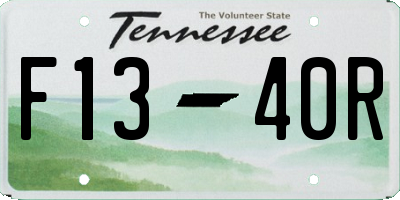 TN license plate F1340R