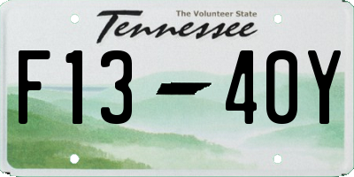 TN license plate F1340Y