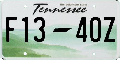 TN license plate F1340Z