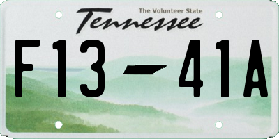 TN license plate F1341A