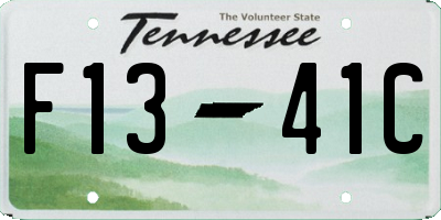 TN license plate F1341C