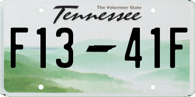 TN license plate F1341F