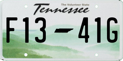 TN license plate F1341G