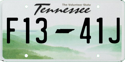 TN license plate F1341J