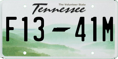 TN license plate F1341M