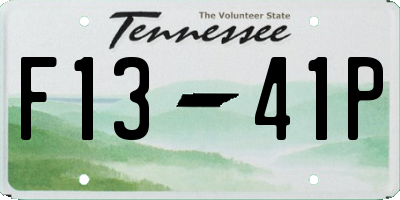 TN license plate F1341P