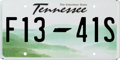 TN license plate F1341S
